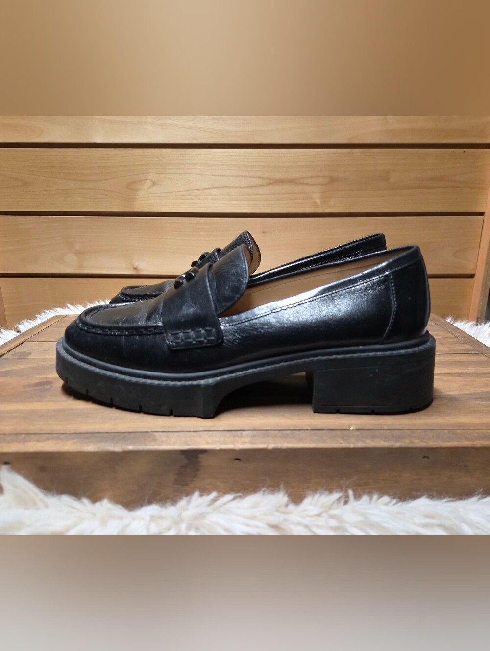 COACH Leah Platform Loafers Size 8.5 - Picture 4 of 11